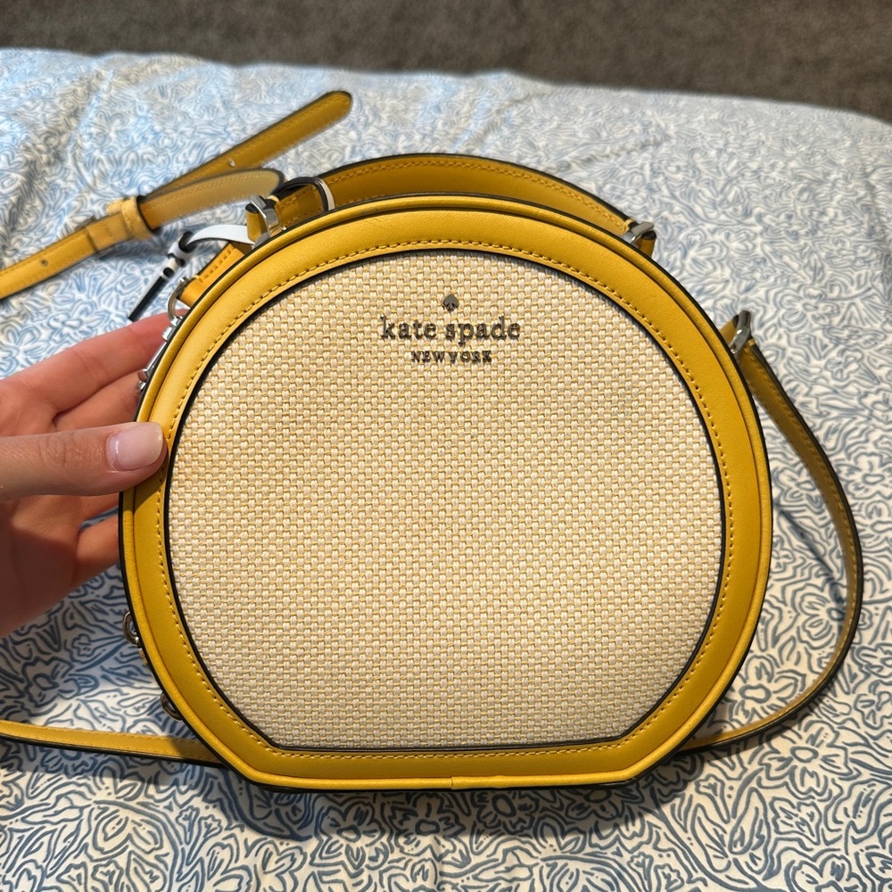 Kate Spade Round Yellow and Cream Crossbody Bag